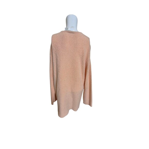 Liz Claiborne VTG 90s Y2K Wool Sweater Oversized V-neck Tunic Peach sz M NEW - Picture 3 of 5